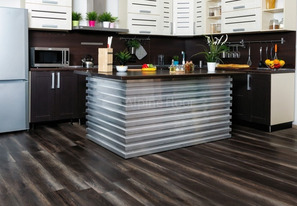 Кварцвиниловая плитка "Alpine Floor" Орех Темный  (1219*184*2мм) — купить в Чите