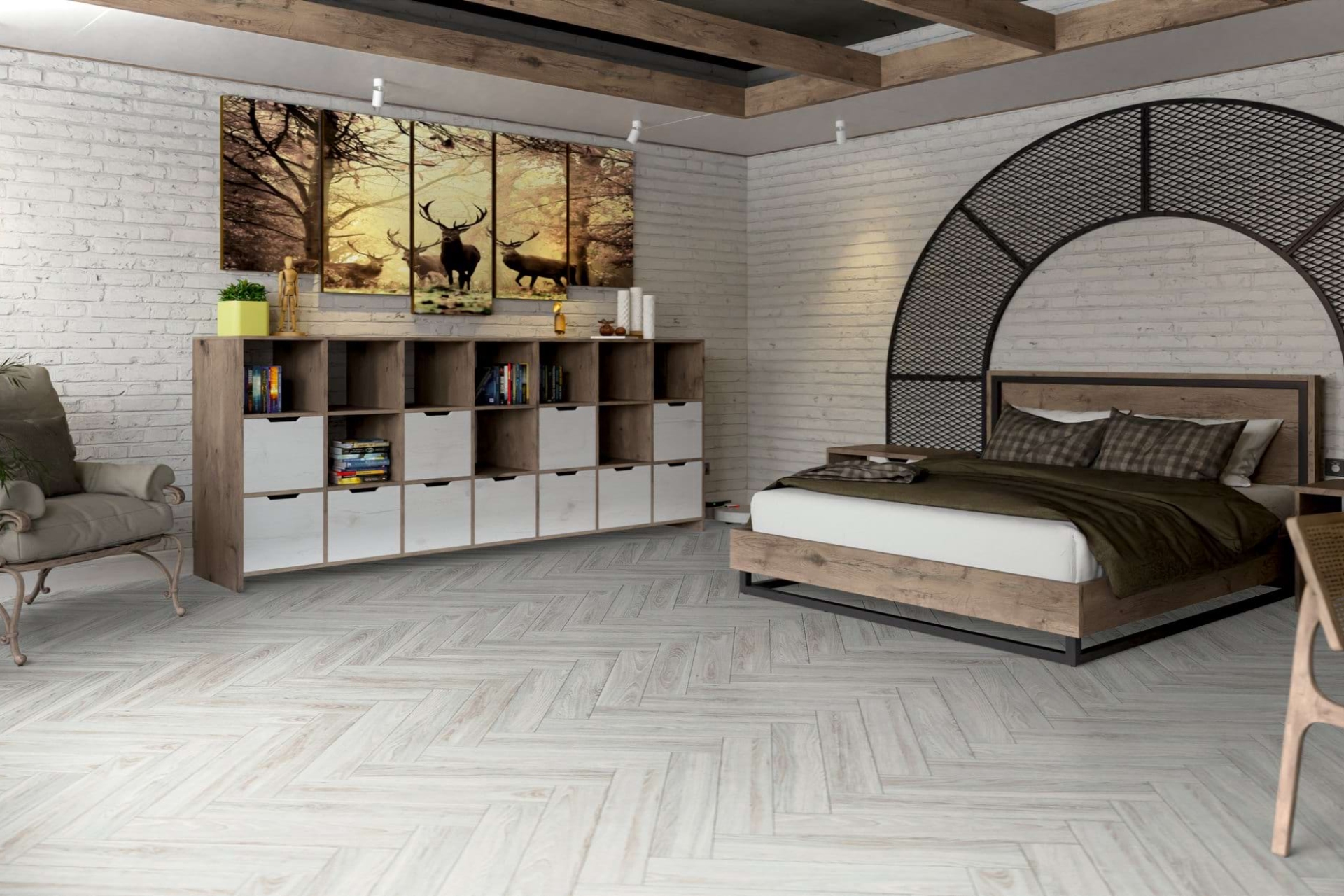 Инженерный паркет «Damy Floor» Ванильный (укладка елочкой) — купить в Чите