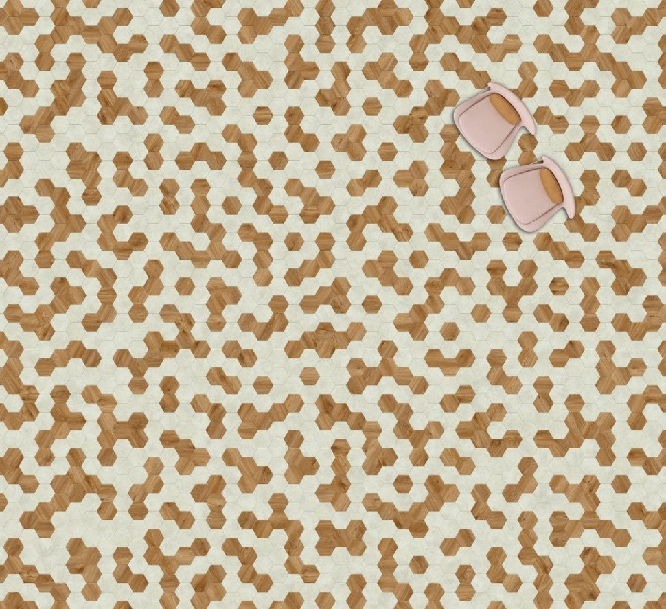 Виниловая плитка "Moduleo" Moods Hexagon 322 (226,32*196*2,5 мм) — купить в Чите