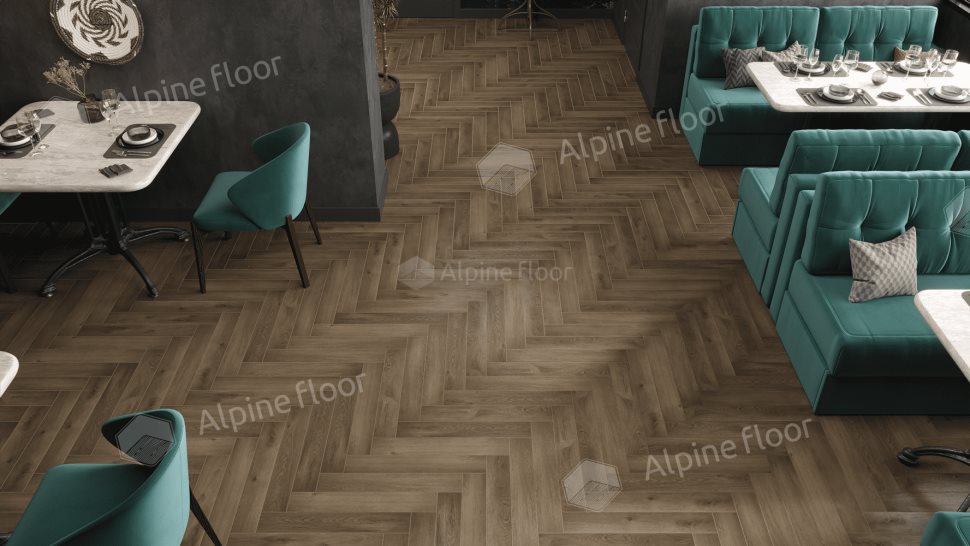 Ламинат "Alpine Floor" Herringbone 12 PRO Дуб Анжу (606*101*12 мм) — купить в Чите