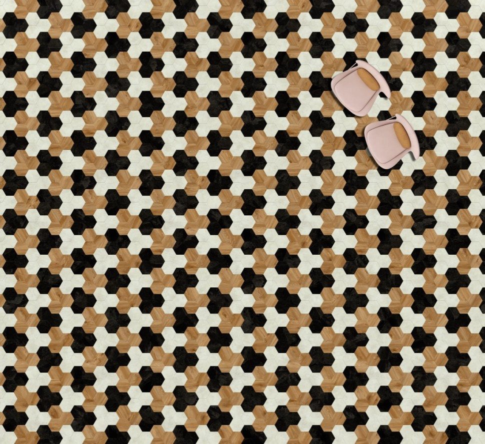 Виниловая плитка "Moduleo" Moods Hexagon 354 (226,32*196*2,5 мм) — купить в Чите