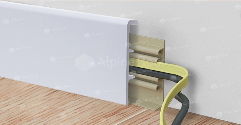 Напольный плинтус Rico Concept 80 Белый (2200*20*80 мм) — купить в Чите