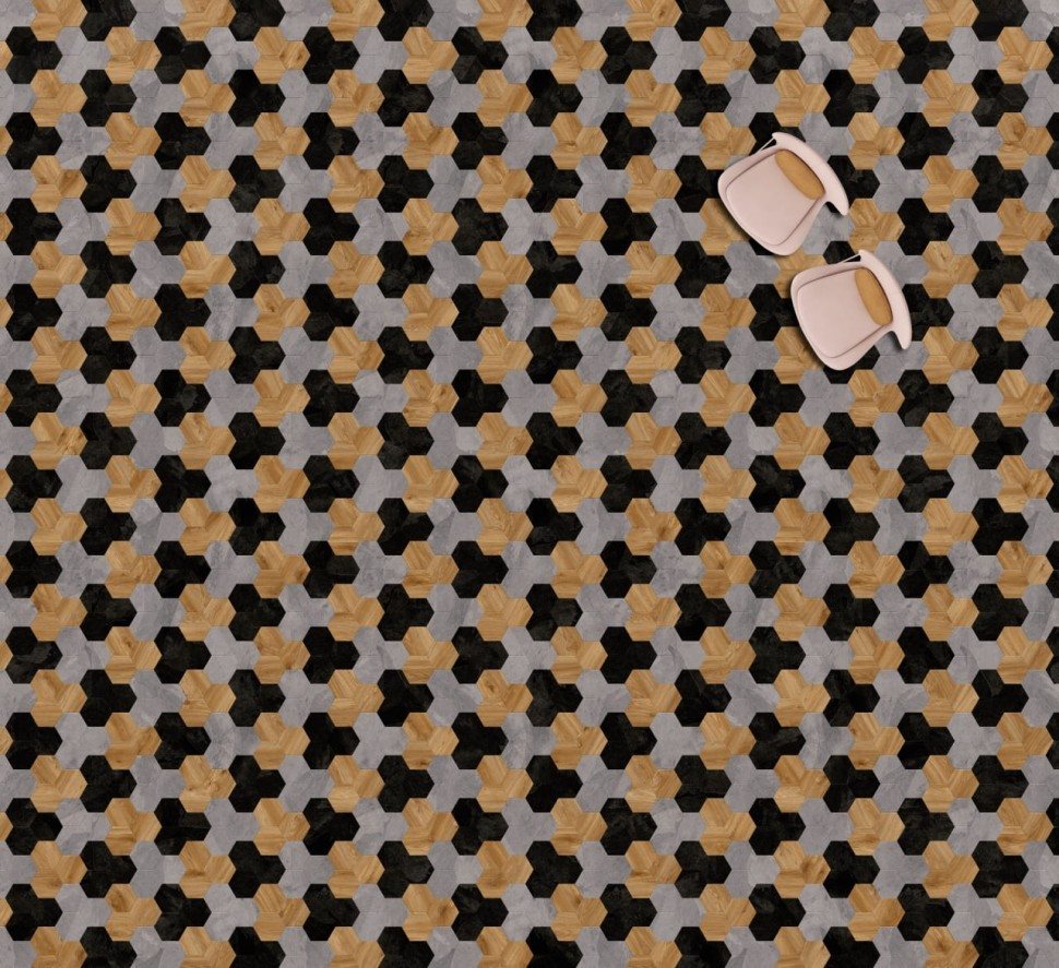 Виниловая плитка "Moduleo" Moods Hexagon 353 (226,32*196*2,5 мм) — купить в Чите