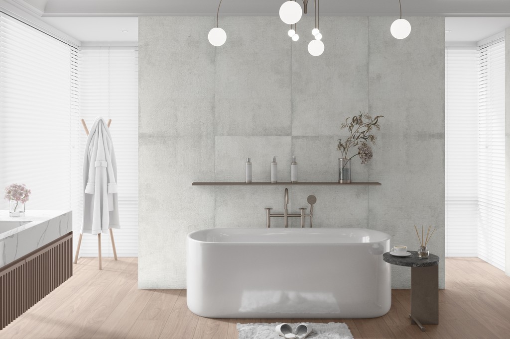 Керамогранит "Ennface" 600*1200 Touch Glacier Матовый, Рельефный Светло-серый — купить в Чите