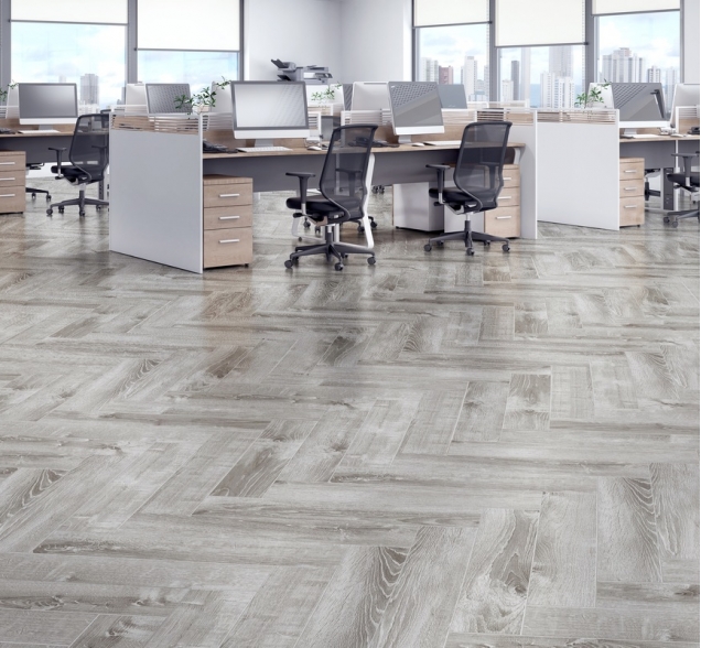 Виниловый ламинат SPC "Cronafloor" Herringbone Дуб Страсбург (640*128*4,5 мм) — купить в Чите