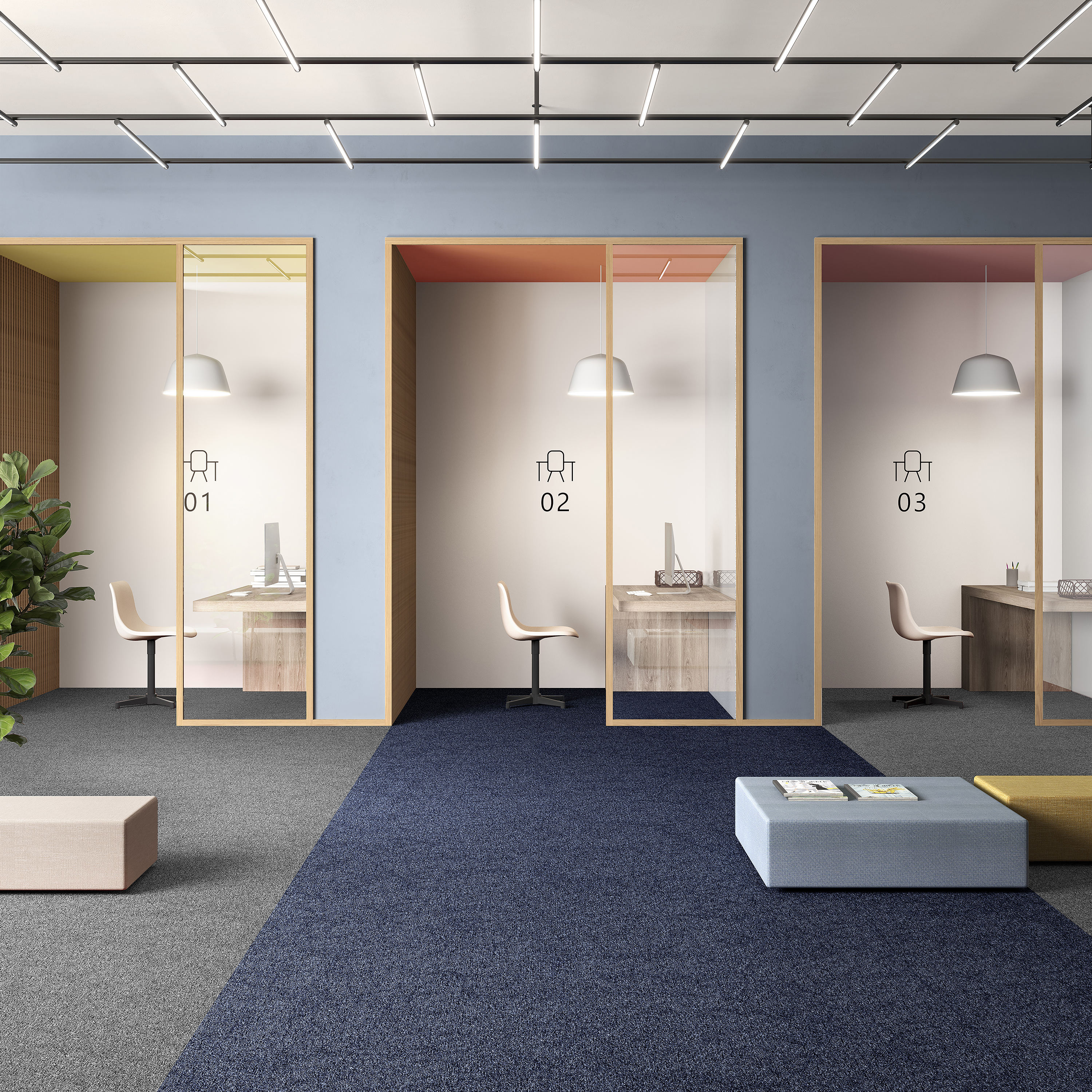 Ковровая плитка Medusa Tile 77 (500*500*5 мм) — купить в Чите