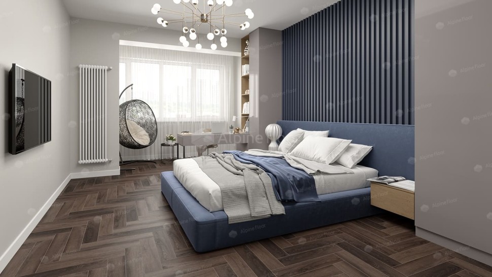 Виниловая плитка "Alpine Floor" Parquet LVT Фафнир (590*118*2,5 мм) — купить в Чите
