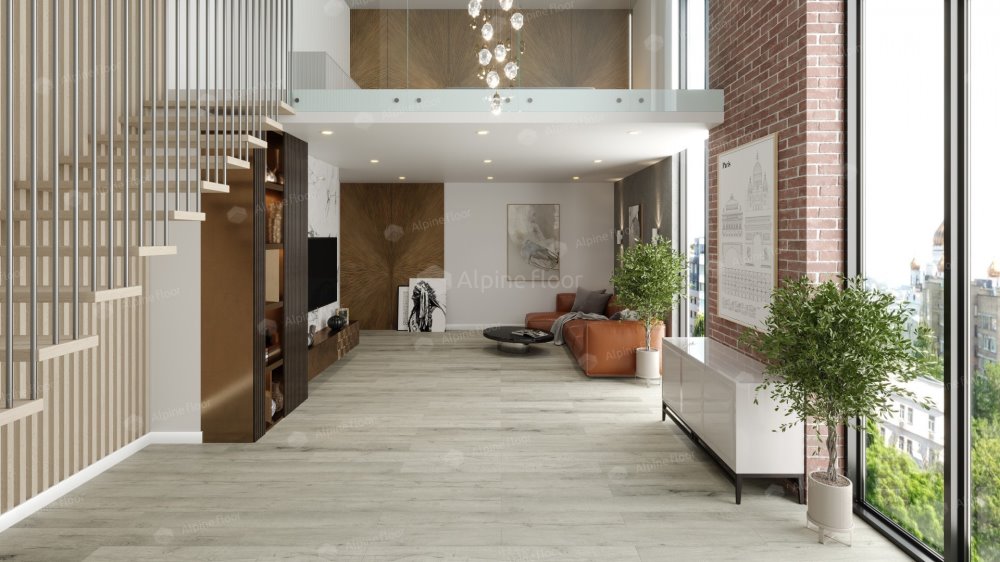 SPC Ламинат "Alpine Floor" Дуб серебряный (1220*183*8 мм) — купить в Чите