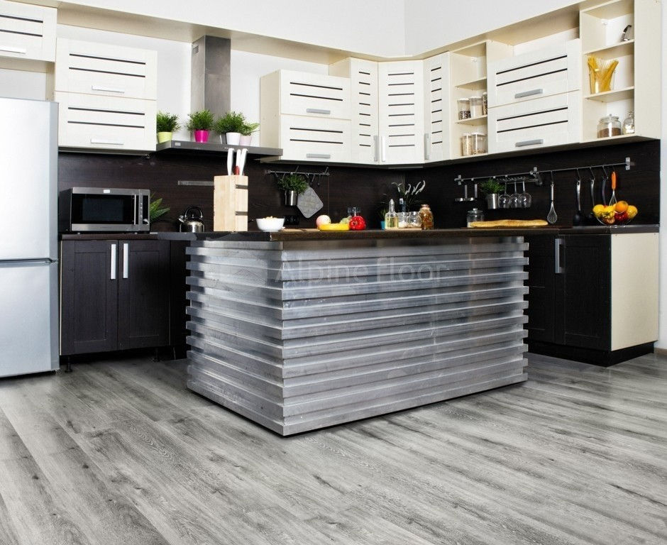 Замковая ПВХ плитка "Alpine Floor" Ясень Серый  (1220*183*4мм) — купить в Чите