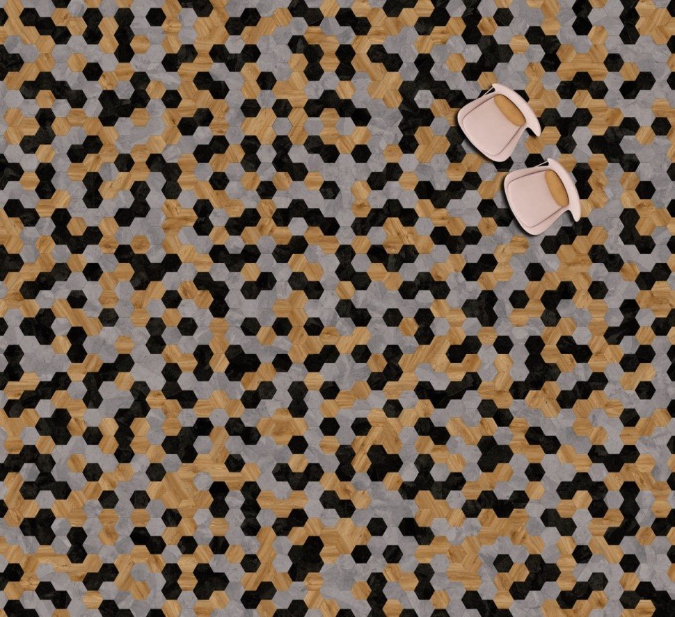 Виниловая плитка "Moduleo" Moods Hexagon 343 (226,32*196*2,5 мм) — купить в Чите