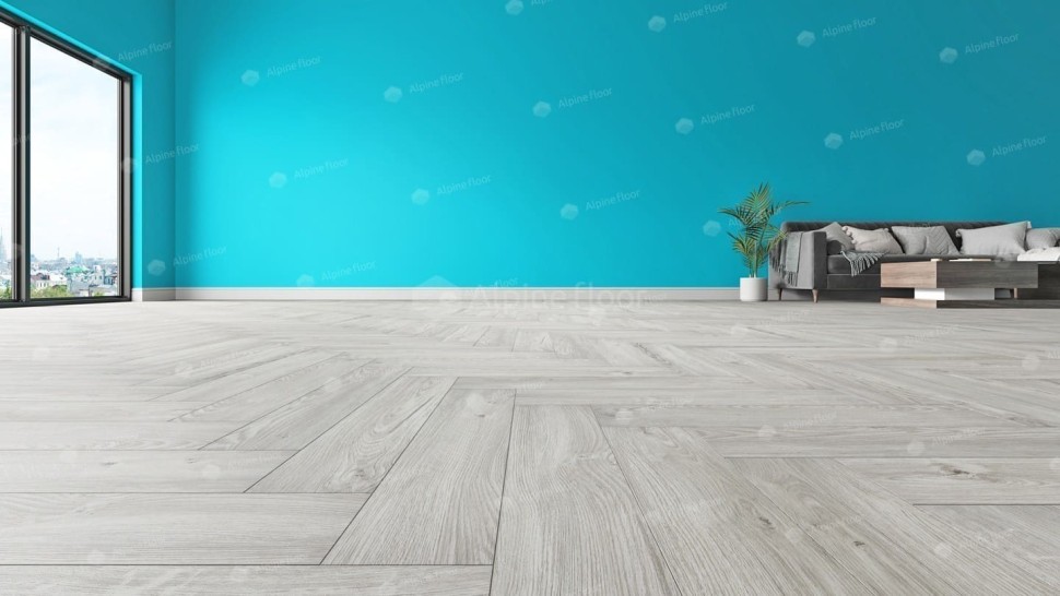 Виниловая плитка "Alpine Floor" Parquet LVT Снежный (590*118*2,5 мм) — купить в Чите