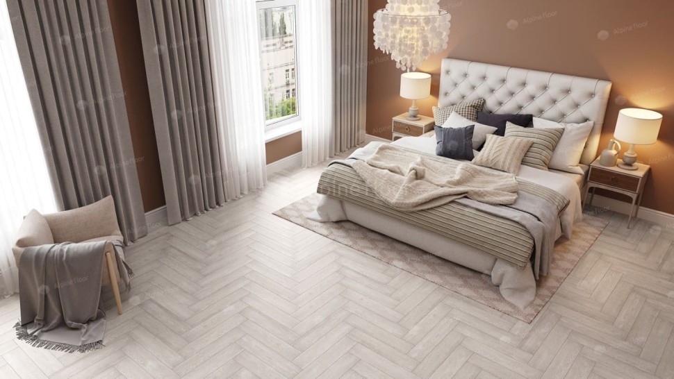 Виниловая плитка "Alpine Floor" Parquet LVT Голубой Лес (590*118*2,5 мм) — купить в Чите