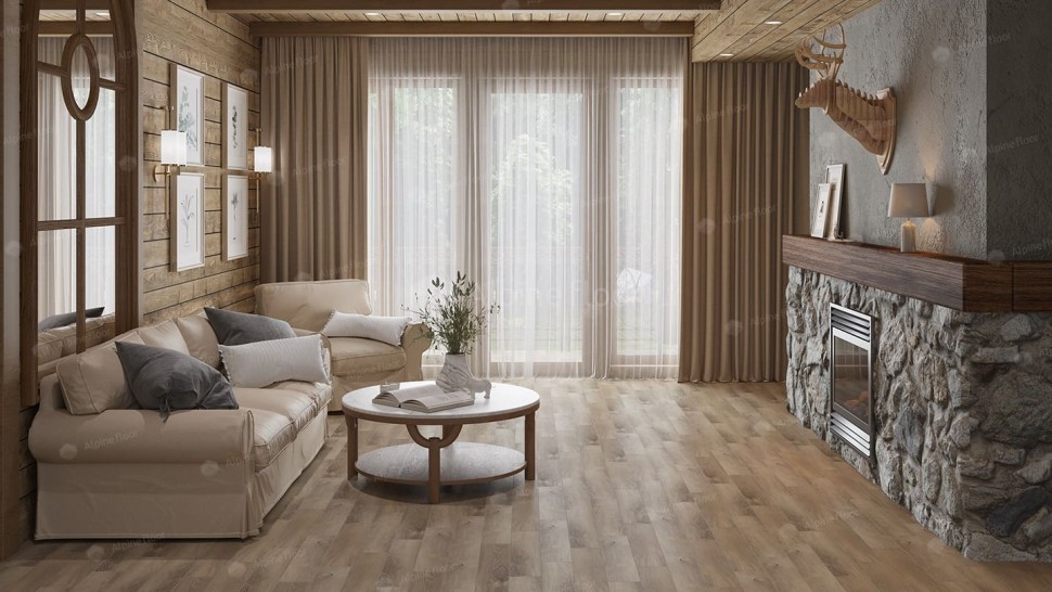 Виниловая плитка "Alpine Floor" Parquet LVT Дуб Синистра (590*118*2,5 мм) — купить в Чите