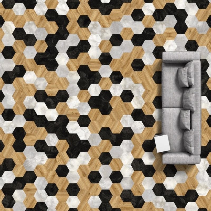 Виниловая плитка Big Hexagon 260 (452,64*392*2,5 мм) — купить в Чите