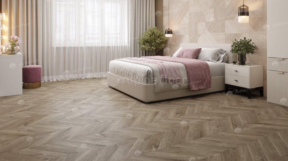 LVT плитка "Alpine Floor" Дуб Натуральный Отбеленный (555*127*2,5 мм) — купить в Чите