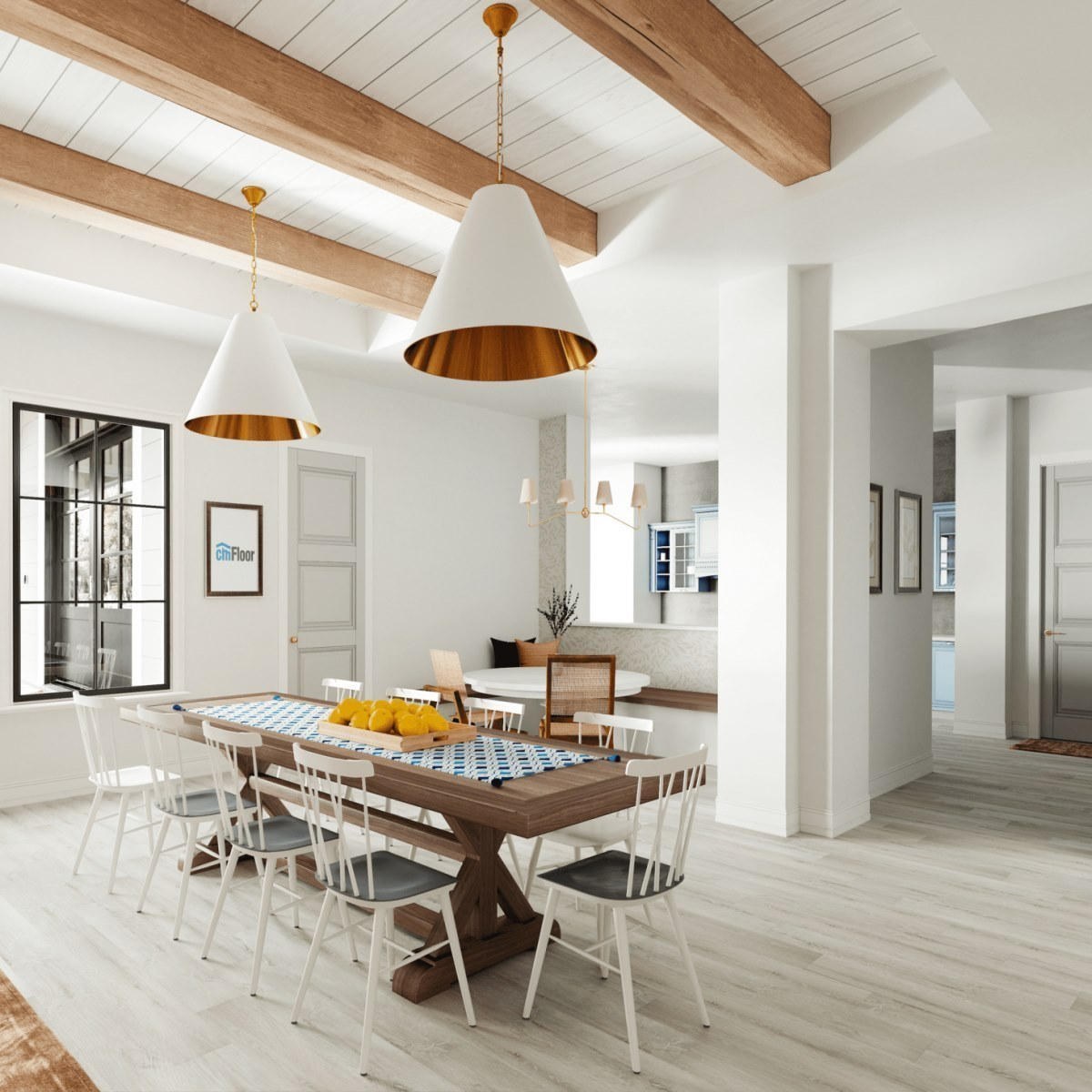 Виниловое напольное покрытие ScandiWood 05 Дуб Ледяной (180*1220*5 мм) — купить в Чите