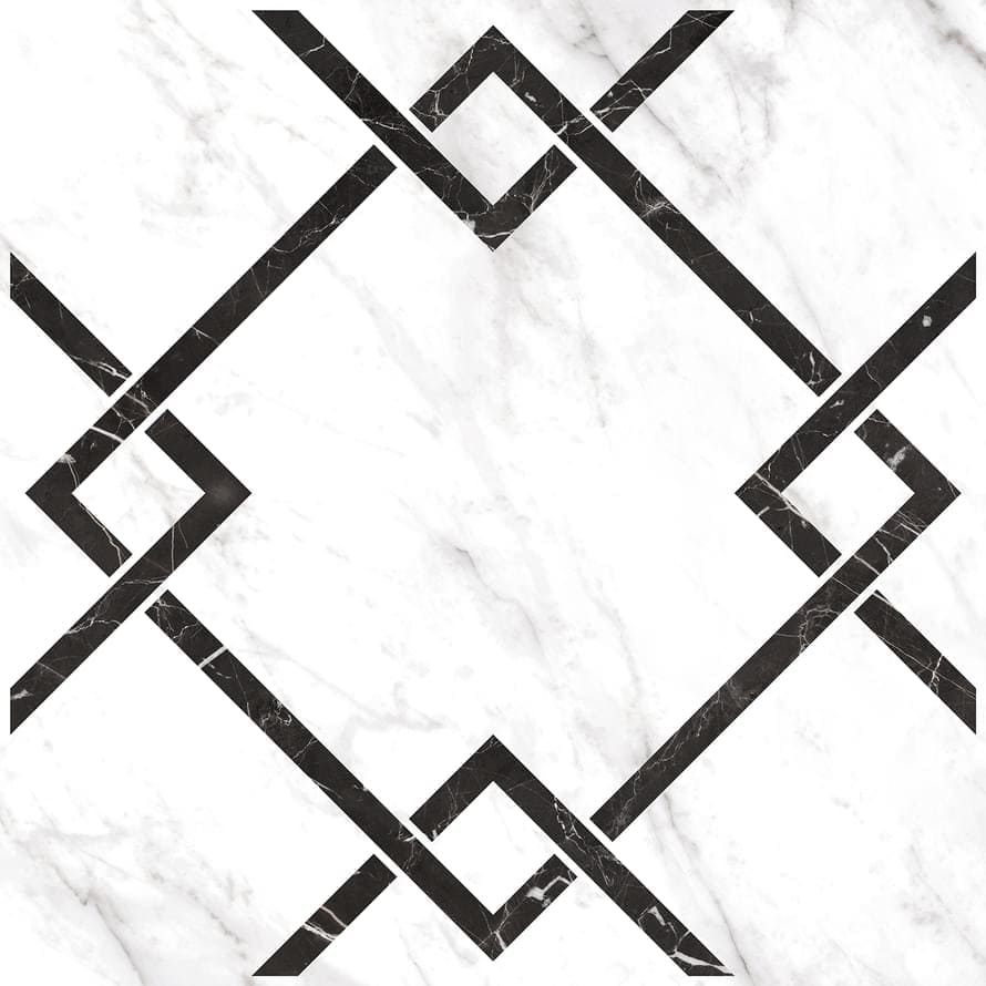 Керамогранит "Keramin" Монте-Р (600*600 мм) Белый орнамент — купить в Чите