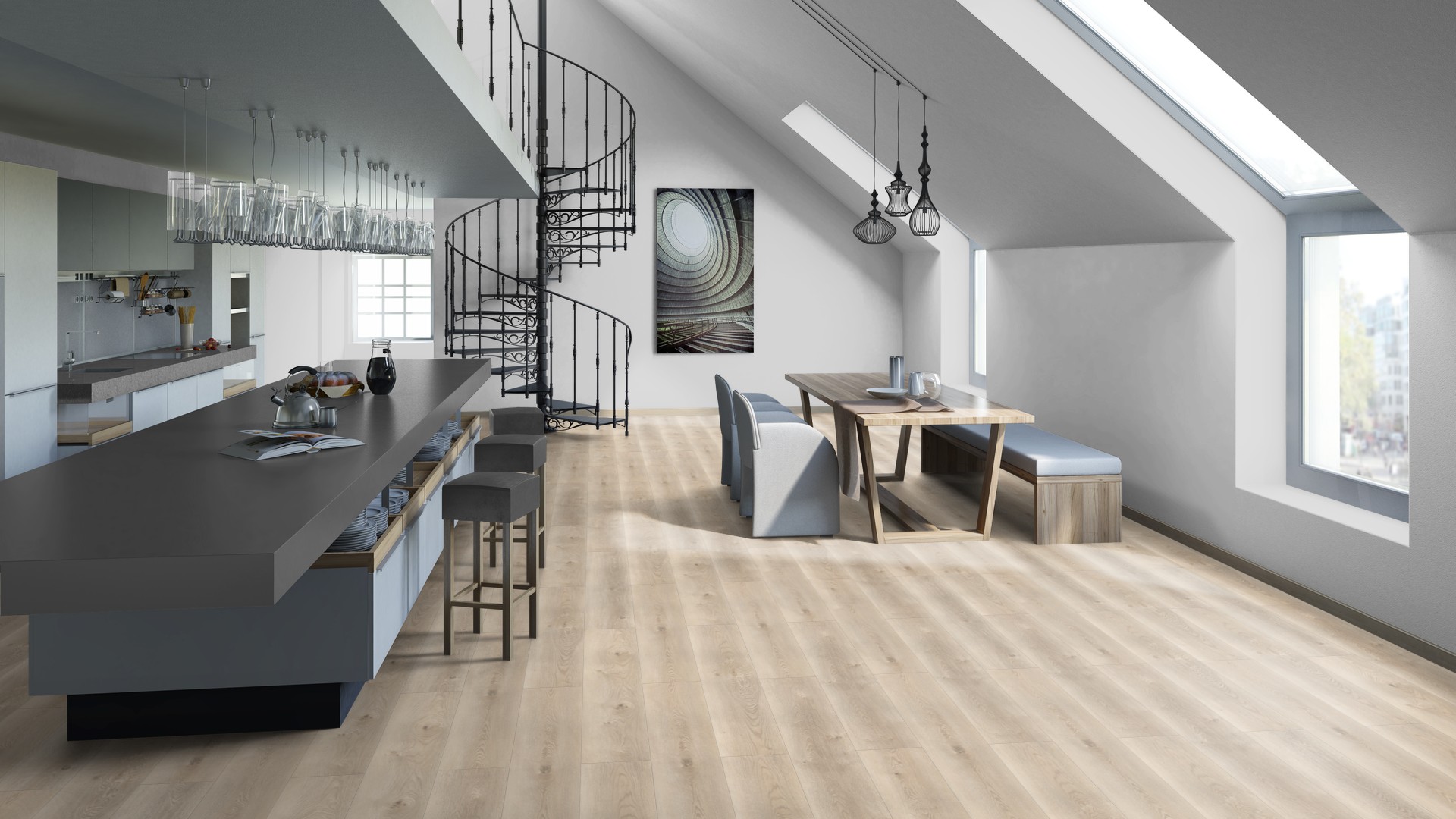 SPC ламинат "Tarkett" Deep House Sean (1400*225*4,6 мм) — купить в Чите