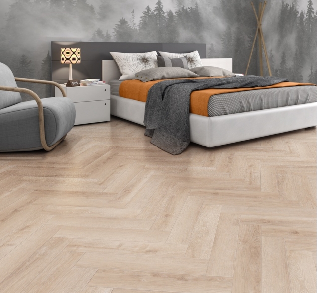 Виниловый ламинат SPC "Cronafloor" Herringbone Дуб Дижон (640*128*4,5 мм) — купить в Чите