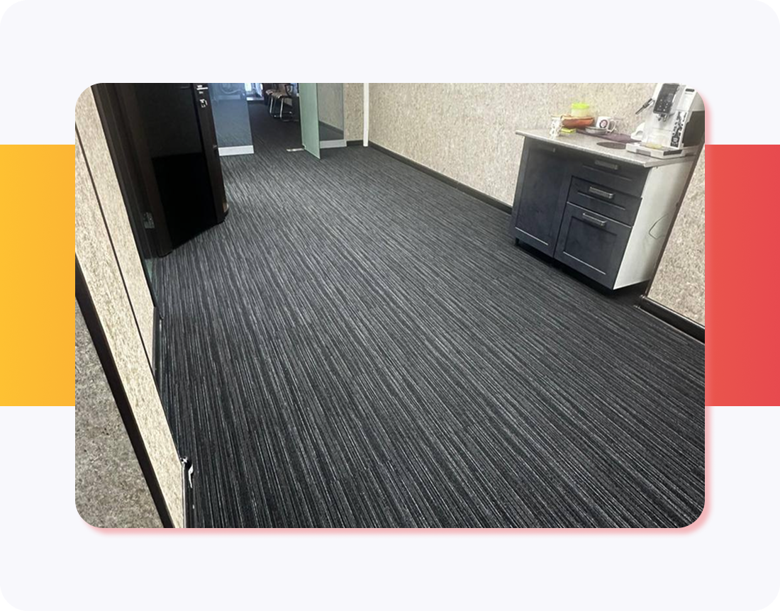 Укладка ковровой плитки в офисе «ЭЛЬГРАНА»