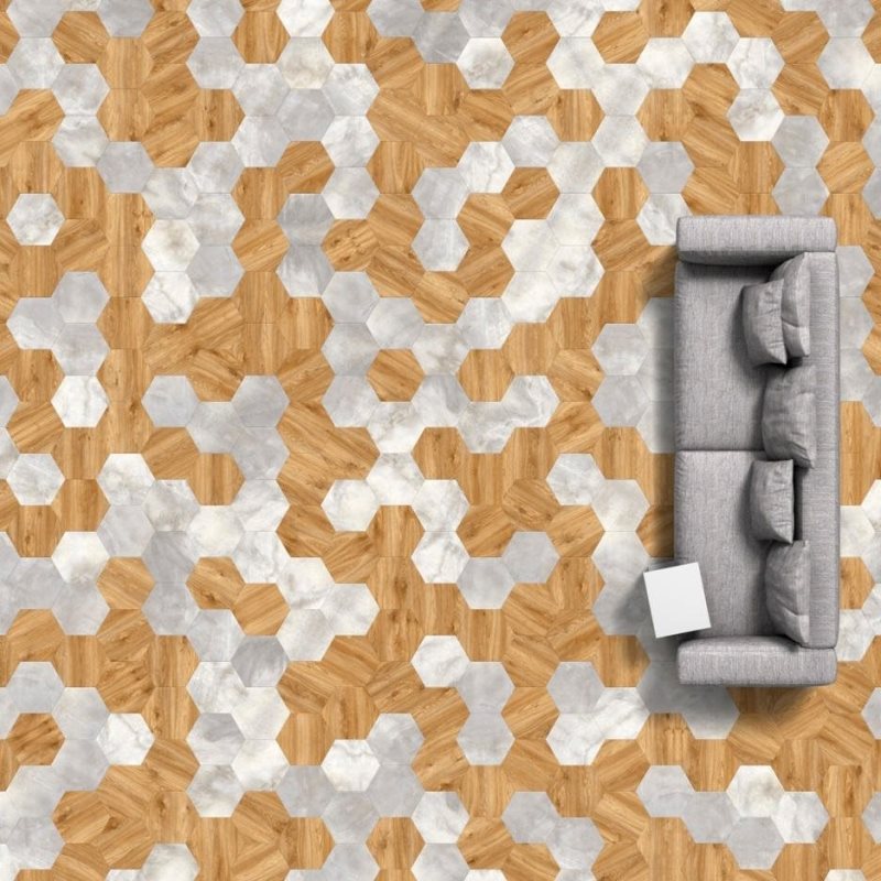 Виниловая плитка Big Hexagon 261 (452,64*392*2,5 мм) — купить в Чите