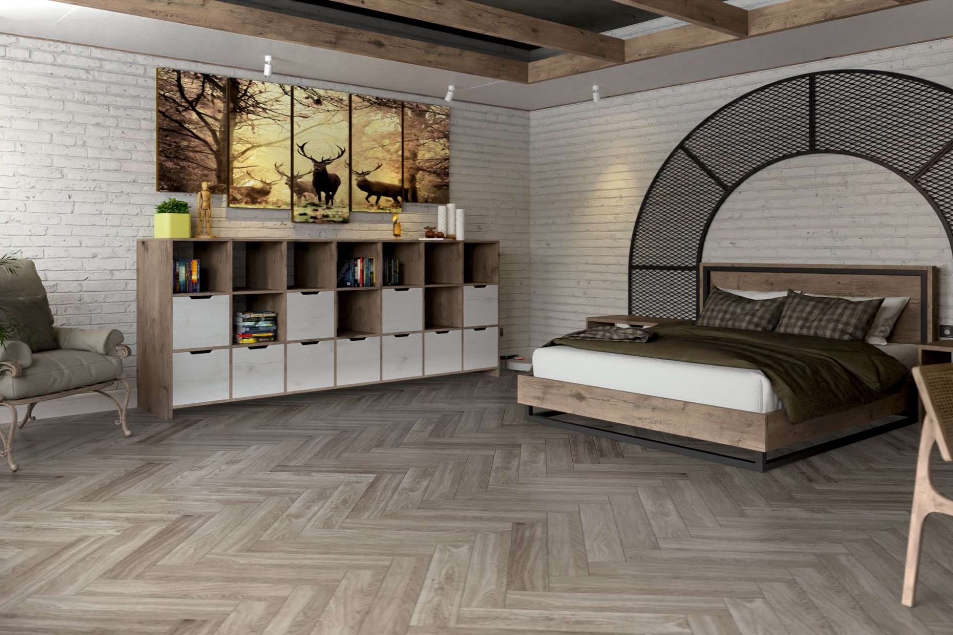 Инженерный паркет «Damy Floor» Скандинавский (укладка елочкой) — купить в Чите