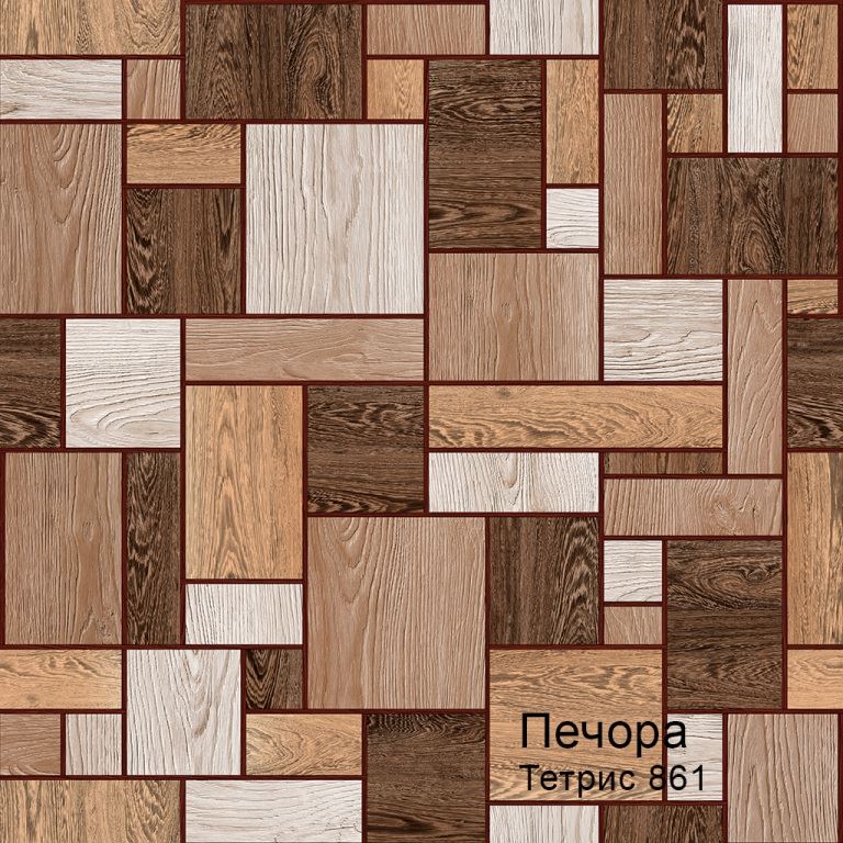 Линолеум бытовой "Комитекс" Печора Тетрис 861 (3м) — купить в Чите
