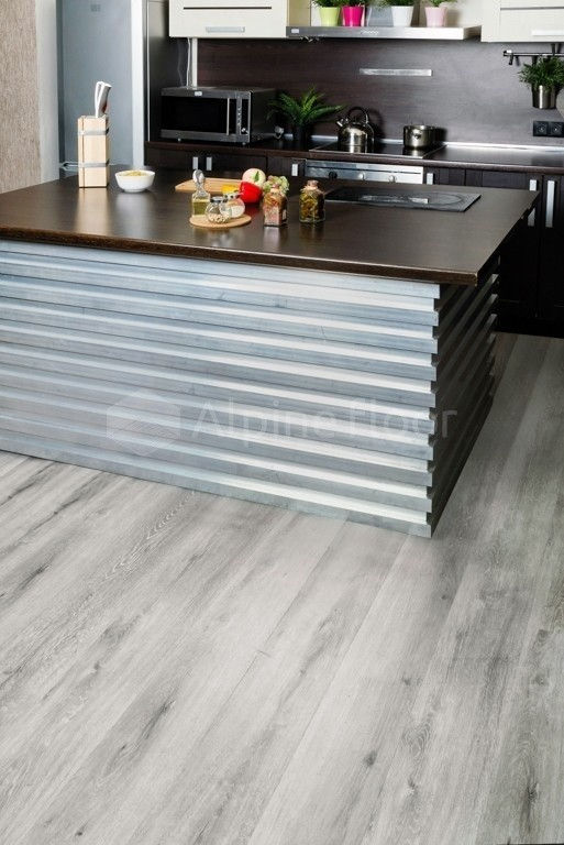 Замковая ПВХ плитка "Alpine Floor" Ясень Серый  (1220*183*4мм) — купить в Чите