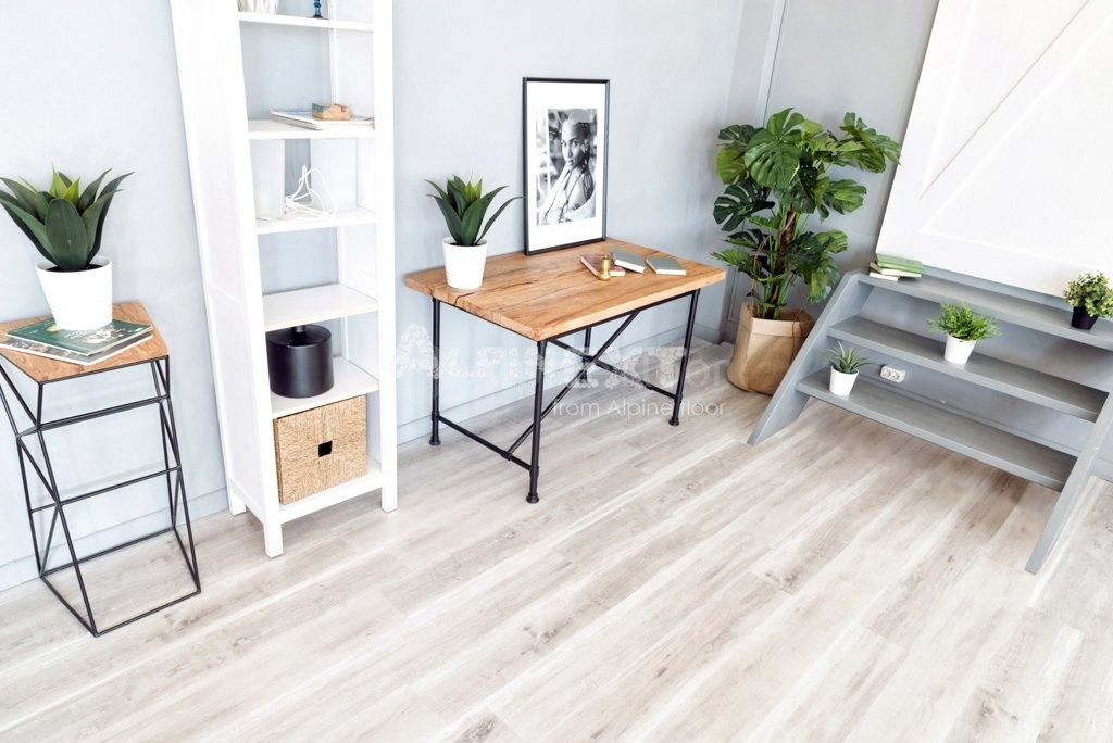 Замковая ПВХ плитка "Alpine Floor" Дуб выбеленный  (1220*183*4мм) — купить в Чите